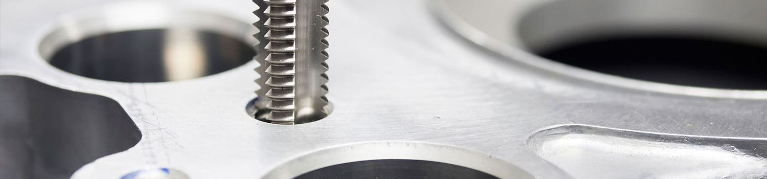 Close-up of a CNC milling machine